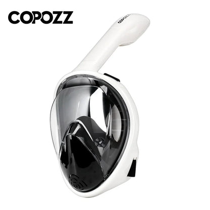COPOZZ Full Face Diving Mask - Anti-Fog Snorkeling Mask with GoPro Camera Mount for Adults