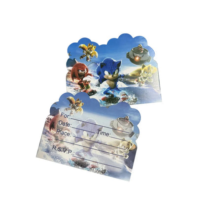 Sonic Birthday Party Decoration Set – Hedgehog Theme Tableware & Supplies with Plates, Cups, Napkins, Tablecloth & Party Accessories for Kids Party Gifts