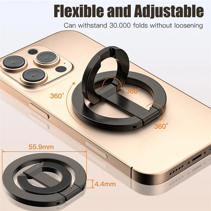 Magnetic Phone Stand and Grip – Double-Sided Strong Magnetic Holder Compatible with MagSafe and Car Mounts for iPhone 17, 16, 15, 14, and 13 Series