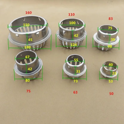 Stainless Steel Round Balcony Roof Floor Drain - Large Displacement, Anti-Blocking Outdoor Rain Bucket Drainage