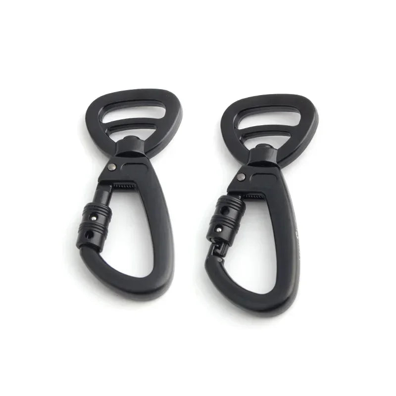 Auto-Locking Dog Leash Carabiner Clip – Swivel Rotating Ring Pet Hook for Outdoor Walking, Keychain & Pet Accessories