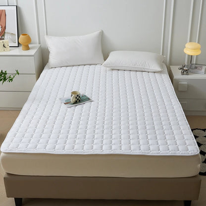 Waterproof Quilted Mattress Protector - Thick Breathable Mattress Topper for Single or Double Beds