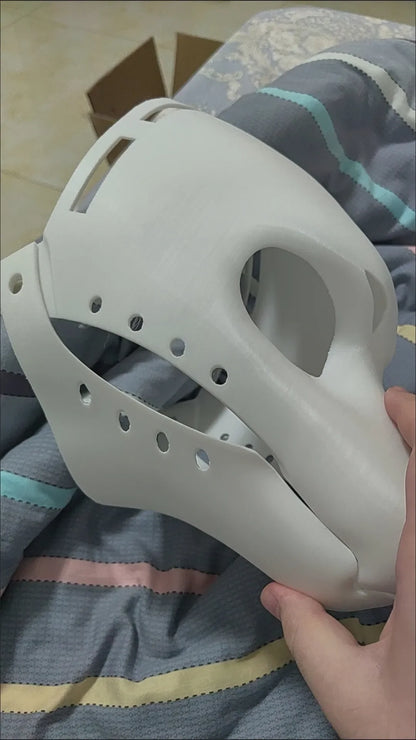 Kigurumi Dragon Base Mask - Movable Jaw Long-Snouted 3D Printed Beast Skull Cosplay Costume Accessory