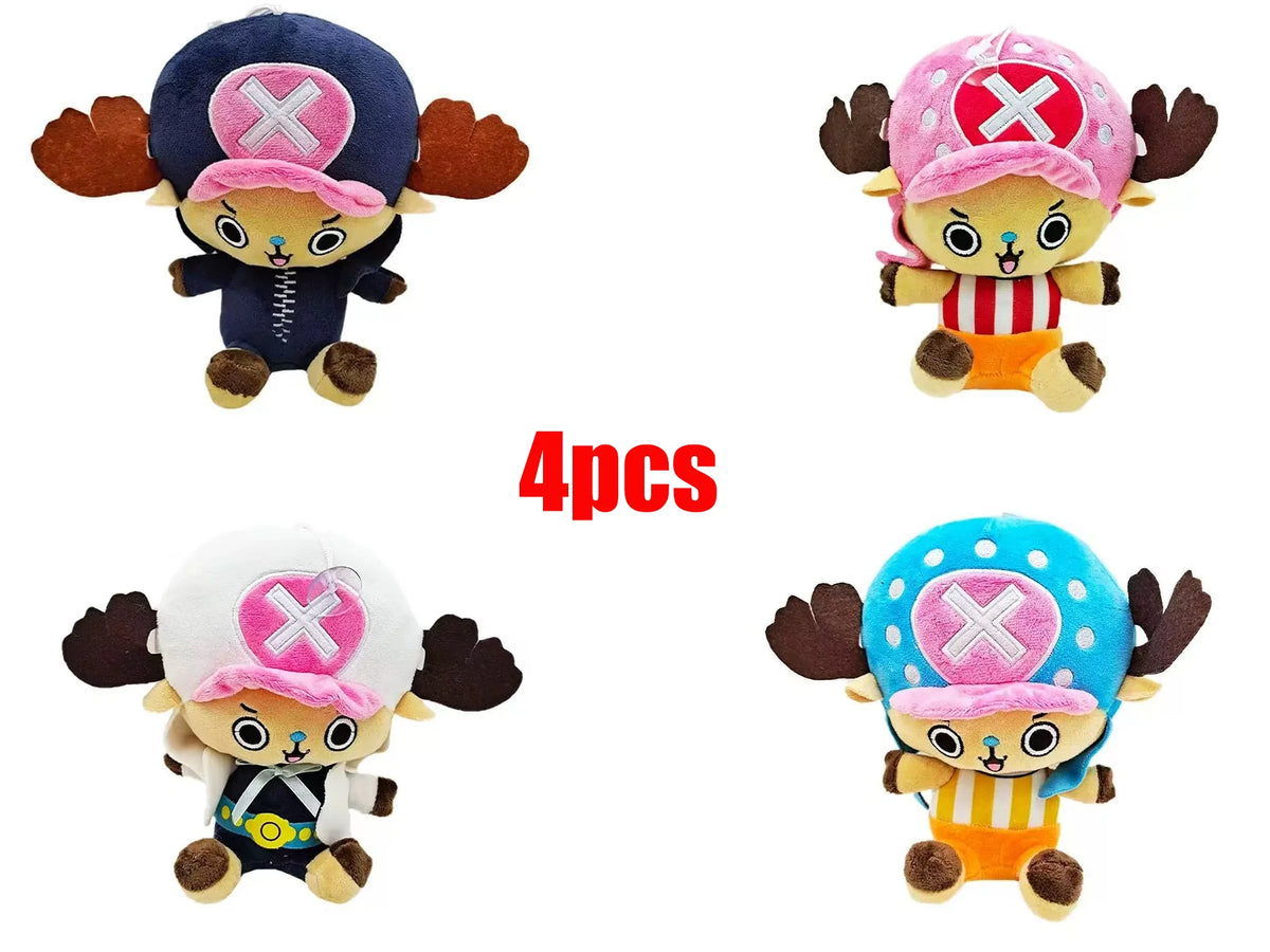 One Piece Anime Plush Toys - Luffy, Zoro and Chopper Stuffed Dolls, Cute Pendant Accessories and Holiday Gifts