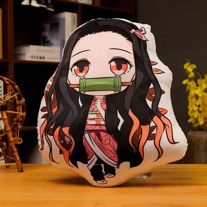 Demon Slayer Kimetsu no Yaiba Plush Cushion – Anime Dakimakura Pillow Tanjiro Nezuko Zenitsu Inosuke Kawaii Doll