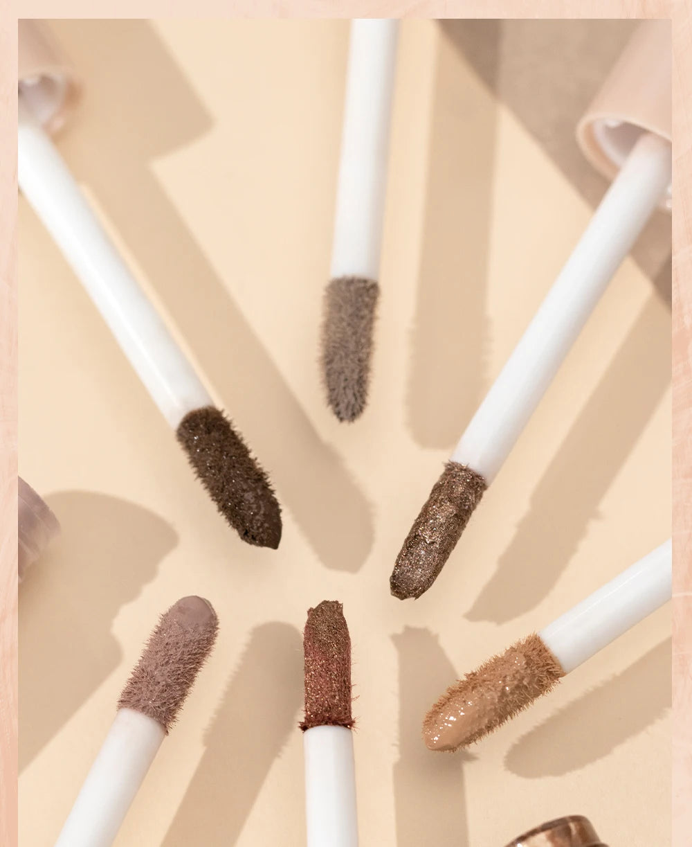 QIBEST Double-Head Glitter Liquid Eyeshadow – Contour Blush, Shimmer & Matte Pigment for Natural Cheek & Eye Makeup