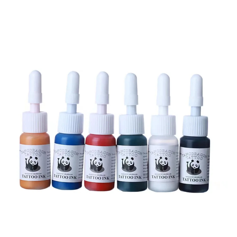 6/8/10 Color Tattoo Ink Set - Professional Long-Lasting Body Art & Tattoo Supplies