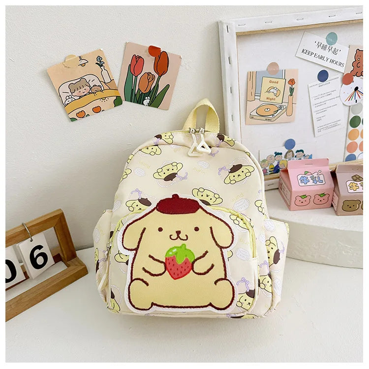 Anime Cartoon Kuromi, Melody & Cinnamoroll Backpack – Kawaii Canvas Schoolbag for Boys & Girls, Hello Kitty Fashion Kids Backpack