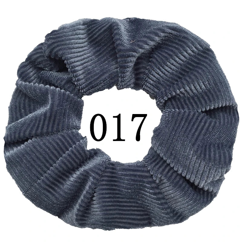 10/6/1Pcs Velvet Hair Scrunchies Set for Women – Solid Color Elastic Ponytail Hair Bands & Headband Accessories (Black Pack)