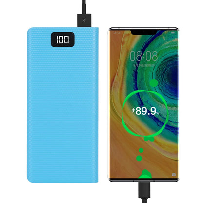8x18650 Power Bank Battery Case - Dual USB & Type-C Charging Shell for DIY Portable Charger Projects