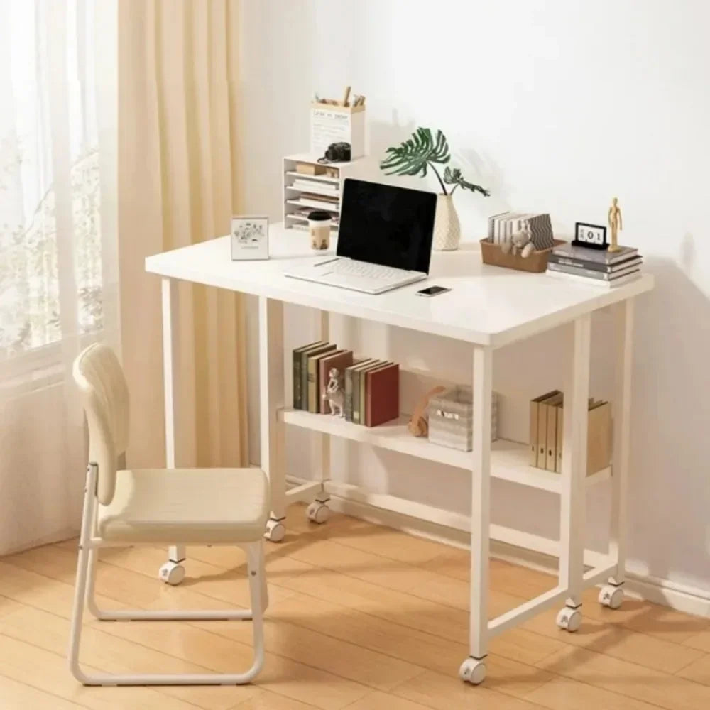 Foldable Computer Desk – Adjustable Laptop Desk for Home & Office, Space-Saving Multifunctional Folding Table