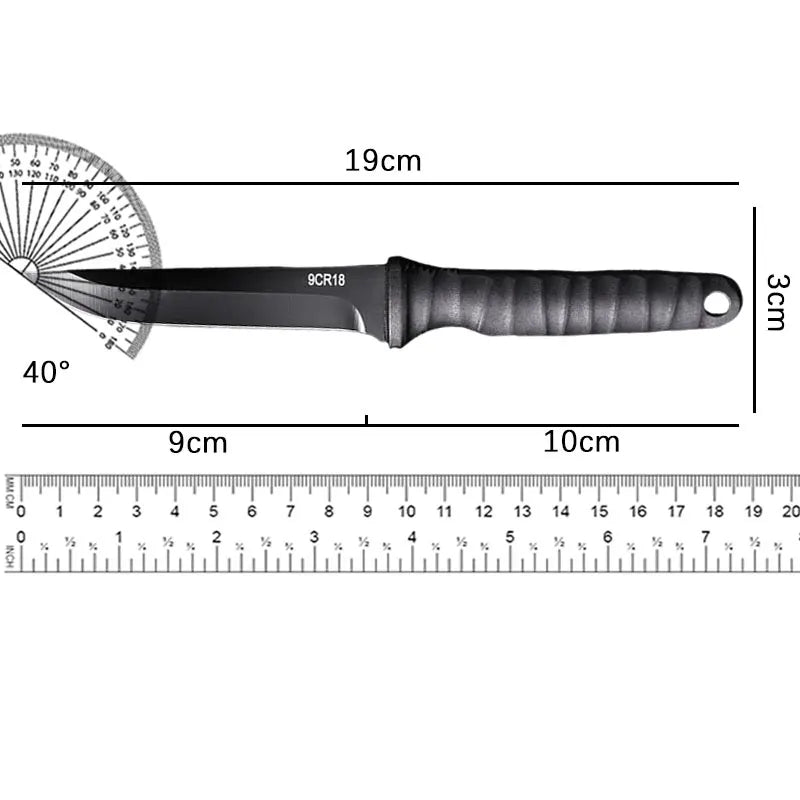 5Cr15Mov Stainless Steel Meat Cleaver – Sharp Boning Knife with Holster & Multifunction Vegetable Peeler