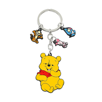 Winnie The Pooh Cartoon Keychain - Cute Anime Bear Key Ring, Birthday Gift Accessory for Friends