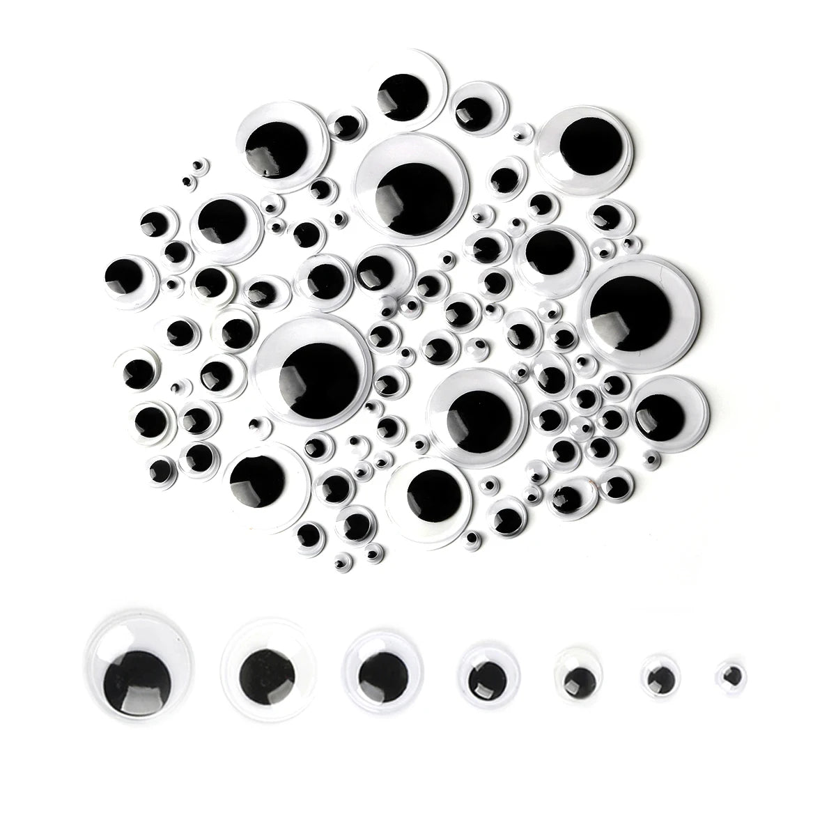 Self-Adhesive Googly Wiggle Eyes - 100/200/550PCS DIY Craft Scrapbooking Doll Toy Accessories