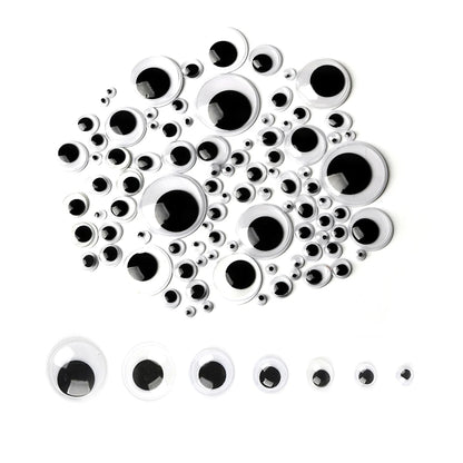 Self-Adhesive Googly Wiggle Eyes - 100/200/550PCS DIY Craft Scrapbooking Doll Toy Accessories