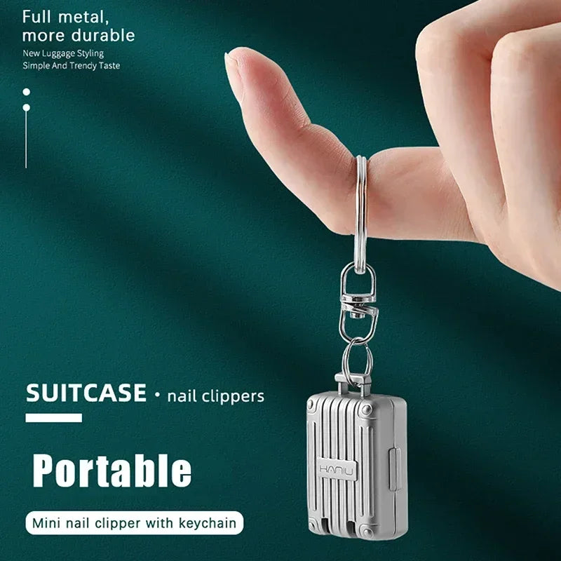 Exquisite Foldable Nail Clippers Keychain – Stainless Steel Fingernail & Toenail Manicure Trimmer