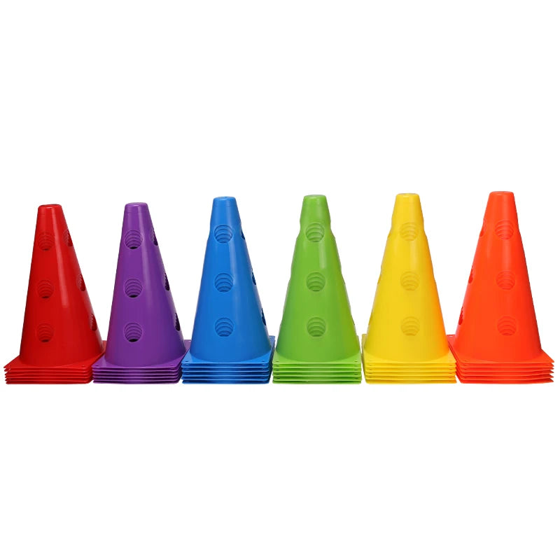 Durable Mark Cones - Football Agility Training Sport Set with Hole (12PCS/18PCS/24PCS/30PCS/36PCS)