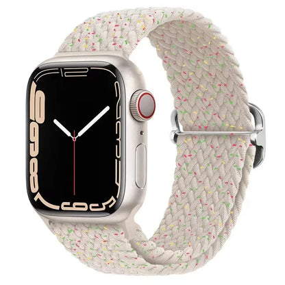 Elastic Braided Solo Loop Apple Watch Band – Adjustable Stretch Strap for Series SE, 5–11 & Ultra 3 (40mm–49mm)
