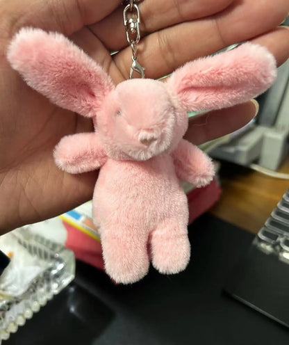 Cute Cartoon Rabbit Keychain | Pompom Stuffed Animal Bag, Car & Phone Pendant Gift for Girls