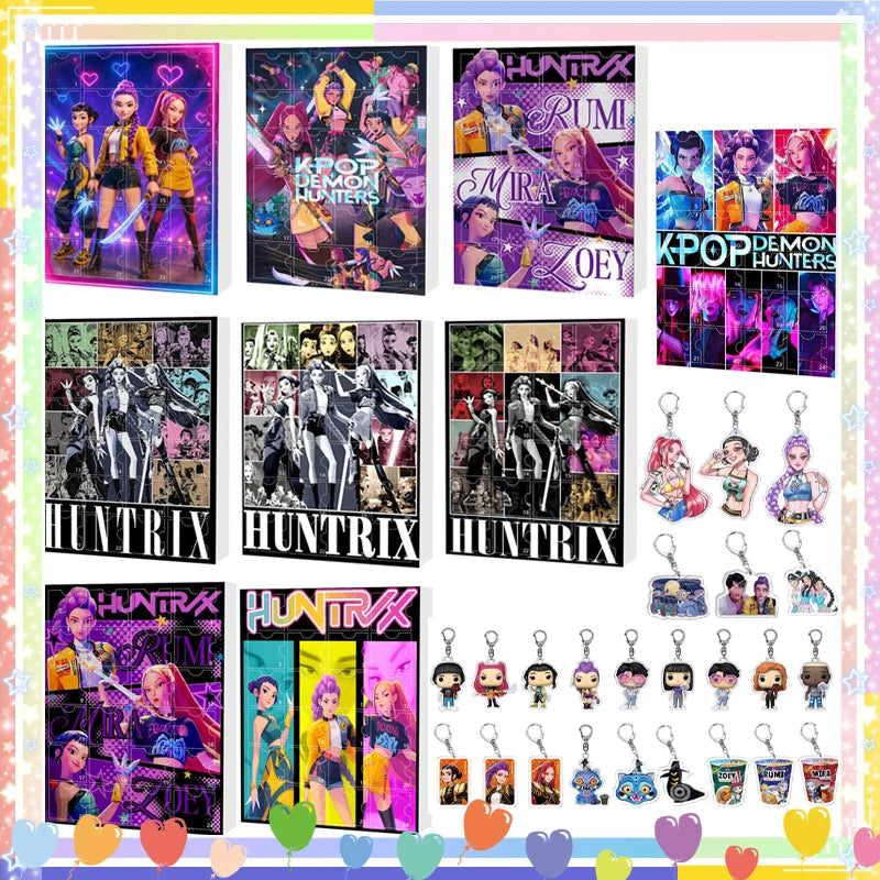Kpop Demon Hunters Advent Calendar Blind Box — Rumi, Mira, Zoey, Tiger — 24-Day Christmas Countdown Gift