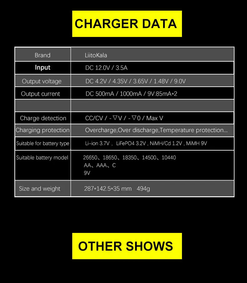 LiitoKala Lii-S8 Lii-S12 CH4 Multi-Function Battery Charger – 18650, 26650, 21700, 26700, AA, AAA Li-ion, NiMH, LiFePO4 Compatible