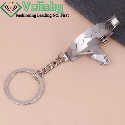 Mini Stainless Steel Mouse Trap Keychain – Creative Clip Jewelry Keyring Gift for Men & Women Personality Accessories
