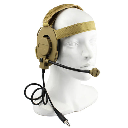 Tactical Bowman Elite II Headset – U94 PTT Communication Headphone for Kenwood & Baofeng UV-5R Radio Accessory