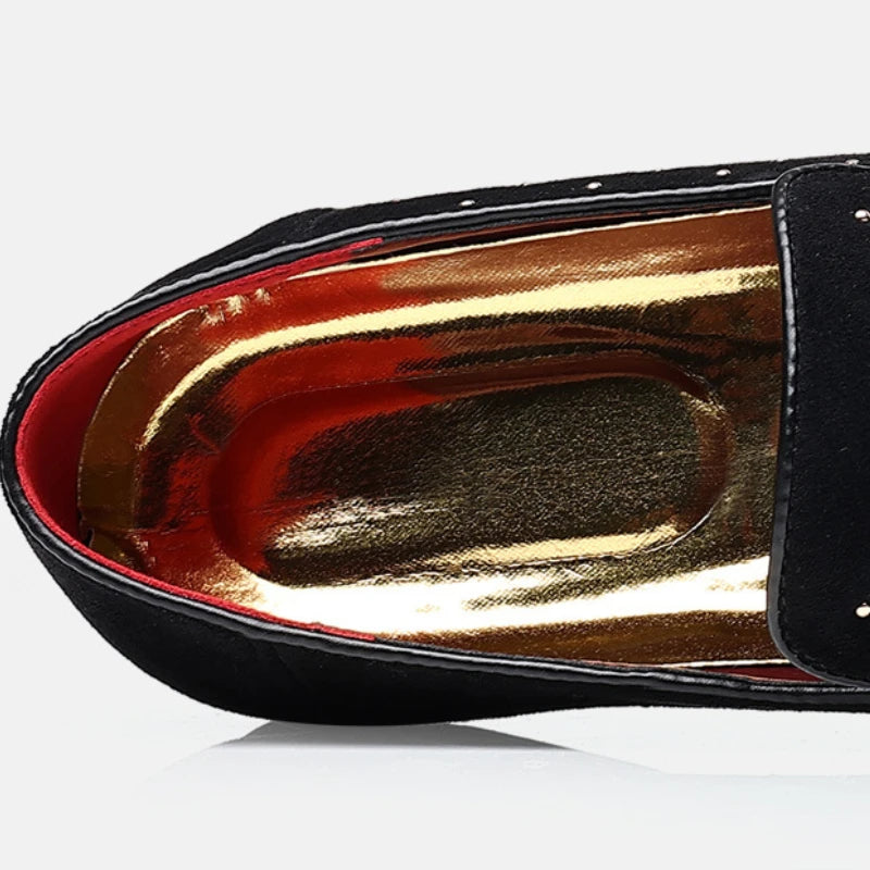 Luxury Men's Suede Dress Loafers - Elegant Casual Business Shoes for Men
