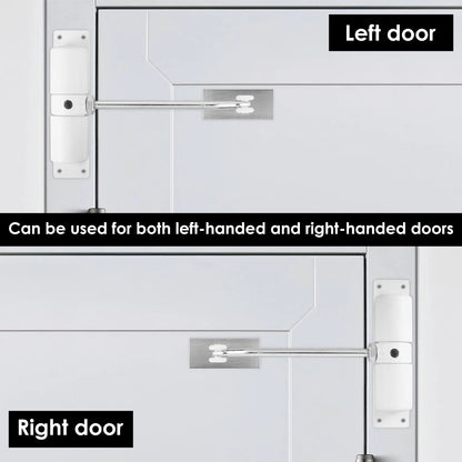 Automatic Door Closer - Metal Adjustable Heavy Duty Spring for Interior/Exterior Hinged Doors, Durable & Quiet Safety Mechanism