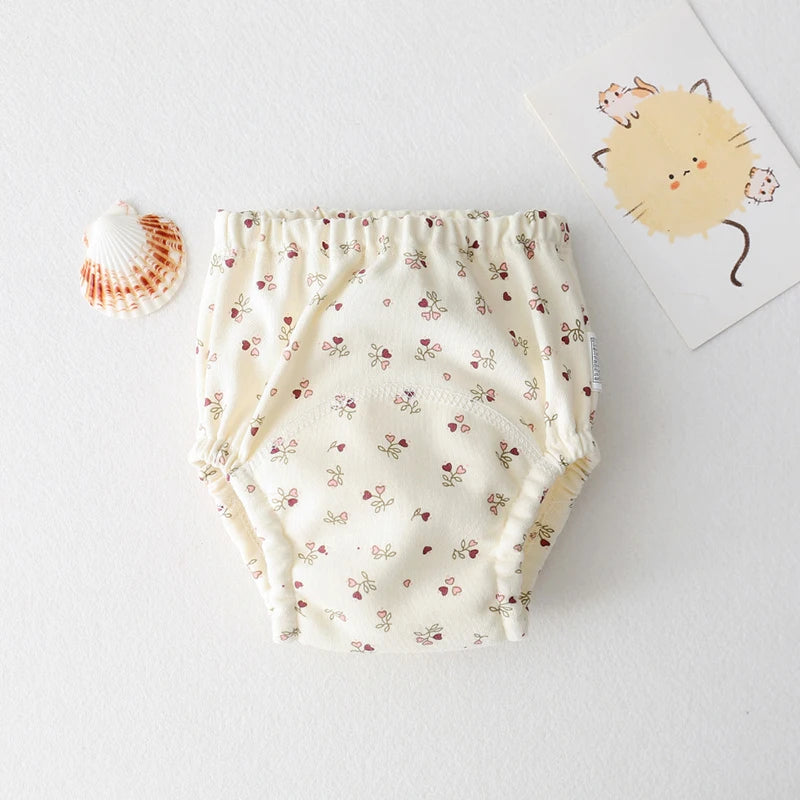 Baby Training Pants – Washable Cotton Diaper Underwear with Cute Patterns, Breathable Summer Learning Trousers