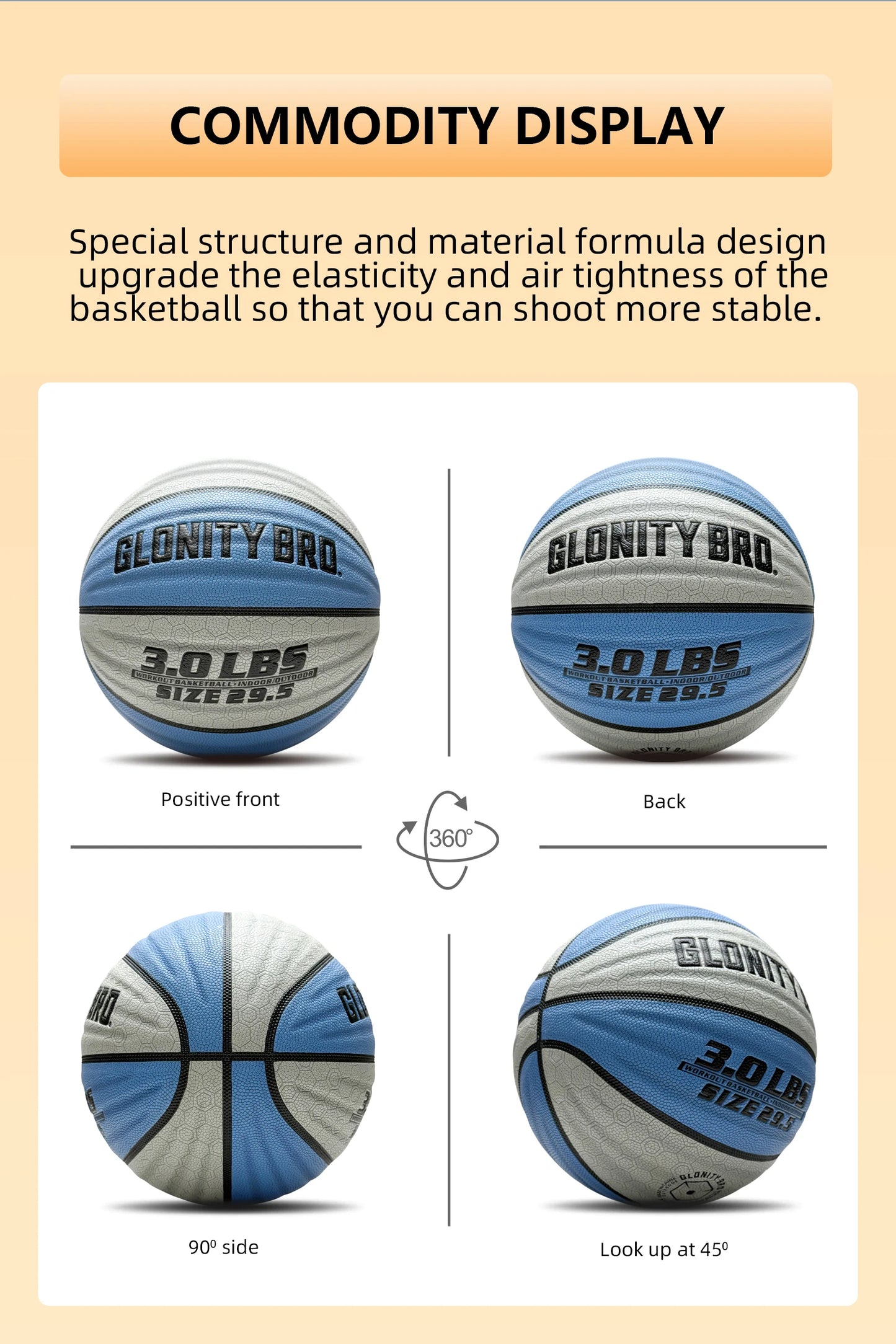 Heavy Weighted Basketball 28.5"/29.5" – Non-Slip Training Ball for Dribbling, Passing & Rebounding