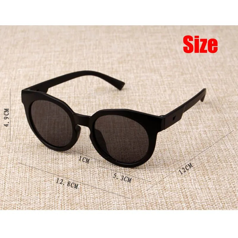 Kids Retro Round Sunglasses – Colorful Reflective UV400 Eyewear for Boys & Girls