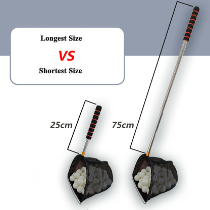 Professional Table Tennis Ball Picker with Net – Portable Stainless Steel Telescopic Ball Collecting Tool for Efficient Training and Easy Ball Pickup