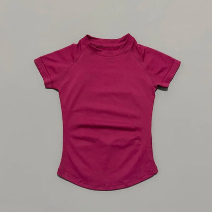 HISTELLO Women’s Sports T-Shirt - Short Sleeve Gym Yoga Workout Top for Running & Fitness Activewear