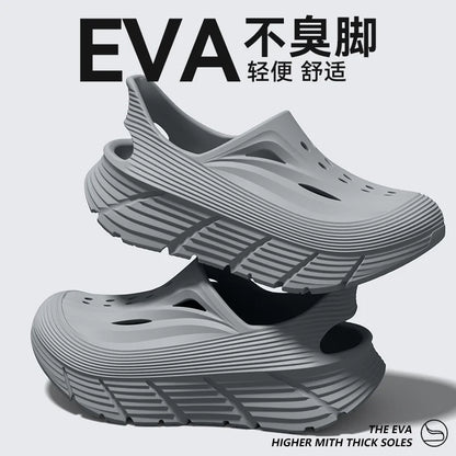 Men’s Summer EVA Slip-On Shoes - Non-Slip Breathable Outdoor Casual Slippers