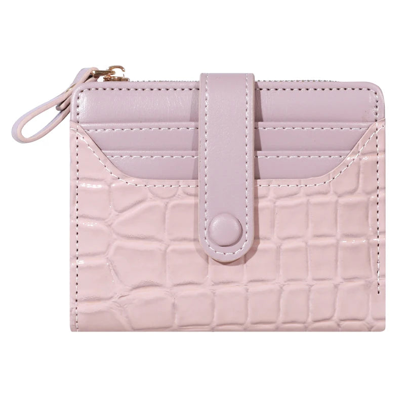 Elegant Women’s Multi-Card Wallet – Casual PU Leather Double Zip Clutch with Crocodile Texture and Stylish Storage