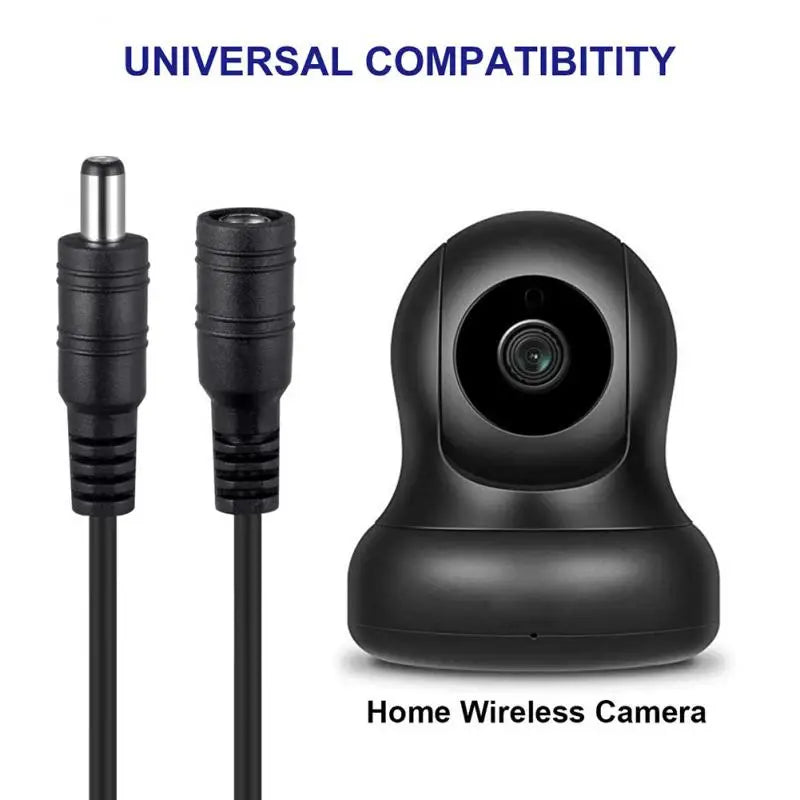 DC 12V Power Extension Cable 5.5×2.1mm – 1M to 5M Male to Female Cord for CCTV, LED Strips & Home Appliances