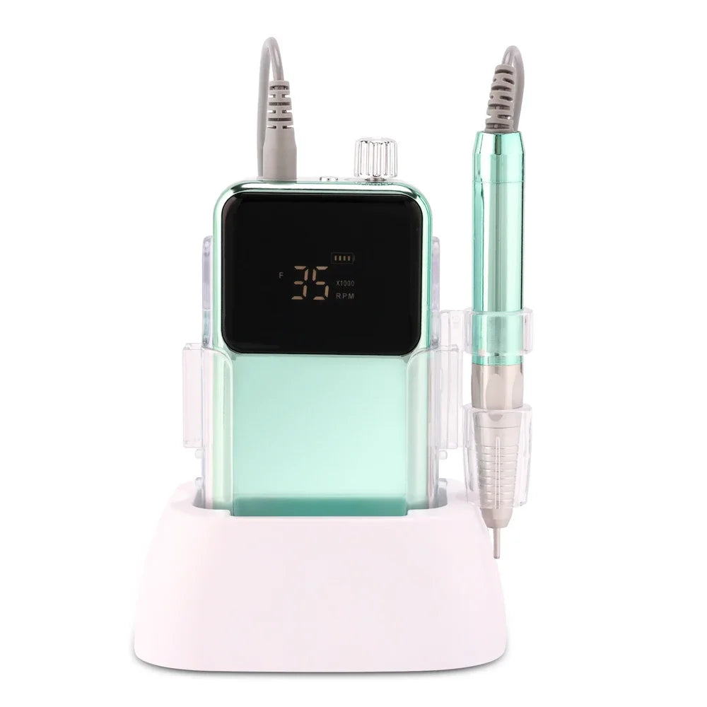 New 85W Electric Nail File – Cordless Professional Brushless Nail Drill Machine with 35000 RPM