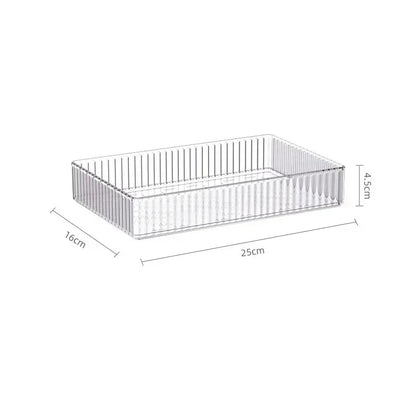 Unlimited Desk & Drawer Organizer Set – Clear Plastic Storage Boxes for Bathroom, Makeup & Kitchen