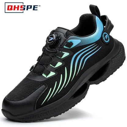 Rotating Button Safety Shoes for Men – Anti-Smash, Anti-Puncture Work & Security Protective Boots, Fashion Sport Design