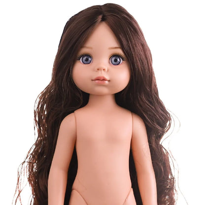 12-Inch Fashion Girl Doll - Blonde Hair, Brown Eyes & 3 Hair Colors Movable Doll Toy