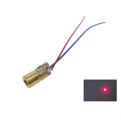 10/20PCS Mini Red Laser Diode Module - Adjustable 650nm 3V/5V 5mW Laser Pointer with Copper Head