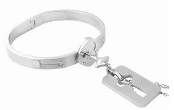 Couple Stainless Steel Love Lock Bracelet with Key Pendant Necklace – Romantic Jewelry Gift for Men and Women
