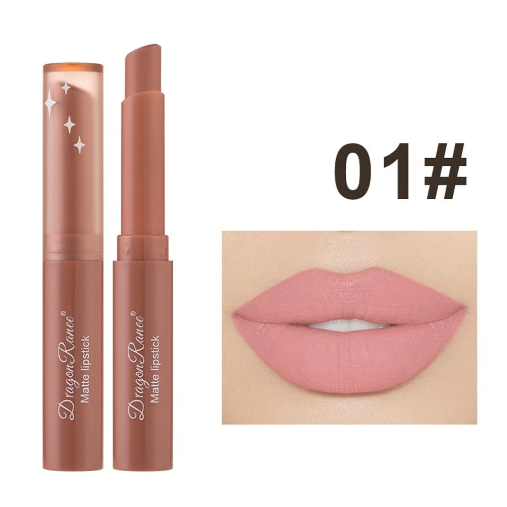 Nude Matte Waterproof Lipstick – Long-Lasting Velvet Red Lipsticks for Women, Non-Fading Lip Makeup