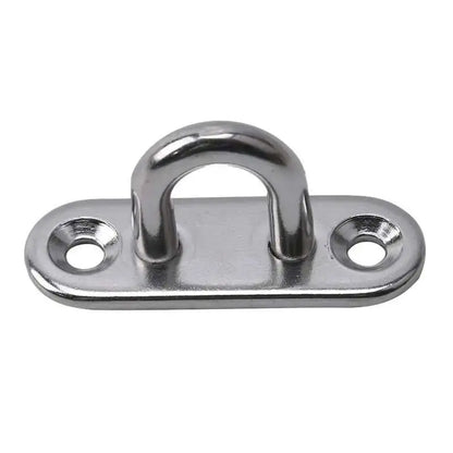 304 Marine Grade Stainless Steel Oval Eye Deck Buckle Staple Set – M5 M6 M8 Fasteners for Boat Shade Sail Mounting