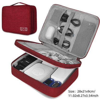 Portable Digital Storage Bag – Waterproof USB Cable Organizer Pouch for Electronics & Accessories