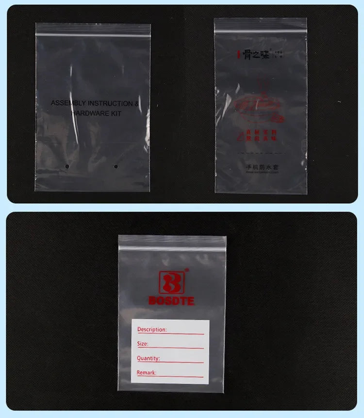 100pcs 50 Micron Clear PE Zip Lock Bags – Reclosable Plastic Pouches for Candy, Cookies & Dried Fruits