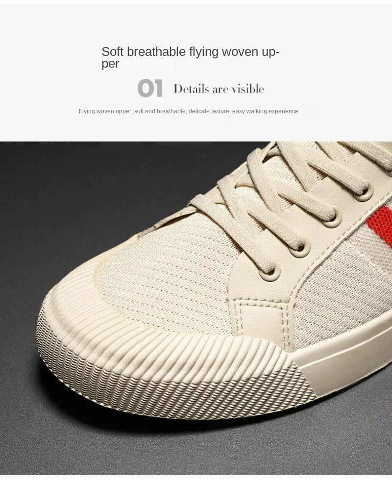 Luxury Men's Casual Sneakers – Fashionable Breathable Mesh Walking Loafers, Outdoor Flats Zapatos Para Hombres