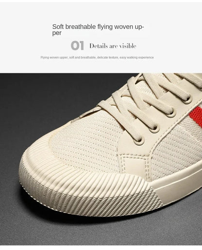 Luxury Men's Casual Sneakers – Fashionable Breathable Mesh Walking Loafers, Outdoor Flats Zapatos Para Hombres