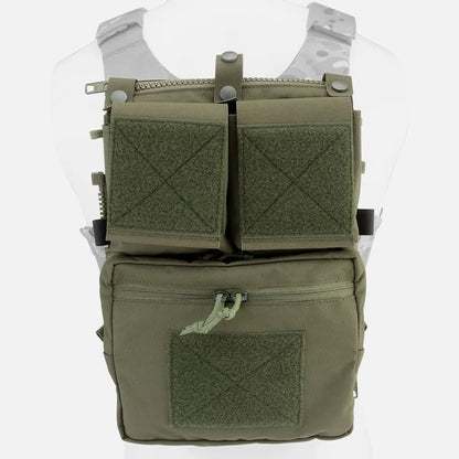 LV119 Tactical Vest Back Panel – Spiritus Systems Hunting Combat Airsoft Plate Carrier with Storage Pouch & Assault Vest Expansion Gear